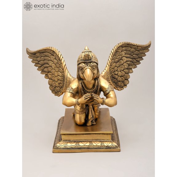 16" Garuda Dev - Vahana of Lord Vishnu | Brass Statue