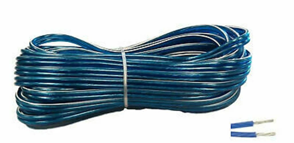 16 Gauge 15 Feet 2 Conductor Stranded Speaker Wire For Car Home Audio 15Ft Blue