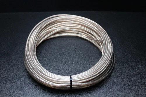 16 Gauge Clear Speaker Wire 50 Ft Awg Cable Power Ground Stranded Home Car