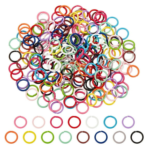 16 Gauge Colored Jump Rings 225pcs 15 colors Open Jump Rings 8mm O Ring Connector Rings Chainmail Rings Colorful Jump Rings for Bracelets Necklaces Pendants Chain Choker DIY Craft Making Alloy
