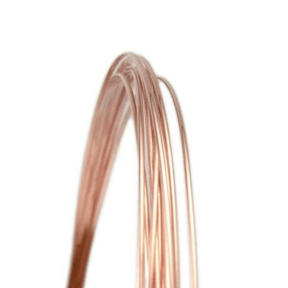 16 Gauge Half Round Half Hard 14/20 Rose Gold Filled Wire 5FT