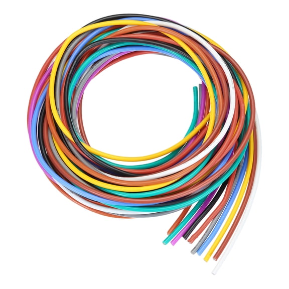 16 Gauge Hookup Wire 1.5m/5ft 16AWG Electrical Wire Spool Ul10010, 10 Color, 0.3cm Dia Model Aircraft