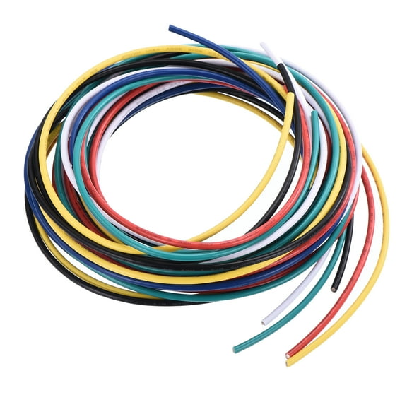 16 Gauge Hookup Wire 1.5m/5ft 16AWG Flexible Electrical Wire Tinned Copper Stranded 6 Color, 2.5mm