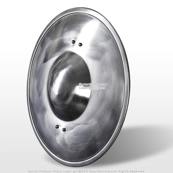 16 Gauge Steel 12" Functional Archer Rapier Medieval Combat Buckler Shield SCA