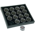 thumbnail image 1 of 16 Gem Jars Black Foam Display Stackable Showcase Tray, 1 of 3