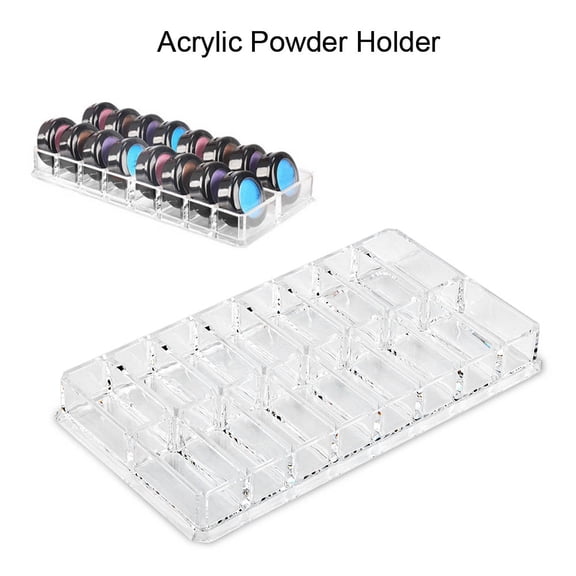 16 Grid Acrylic Makeup Organizer, Clear Palette Powder Blush Holder, Eyebrow Powder Storage Box (8.66 x 4.72 x 0.98 Inches / 22 x 12 x 2.5 cm)