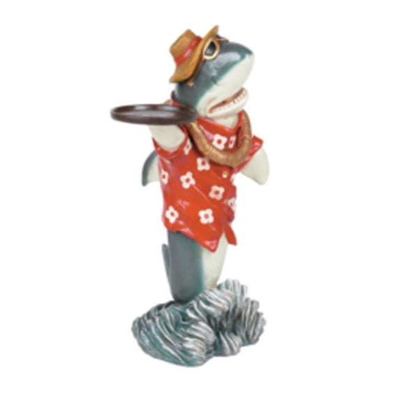16"H Mini Shark Waiter Polyresin Storage Tray