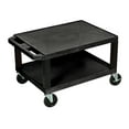 thumbnail image 1 of 16" H Multipurpose Audio Video Utility Cart With 2 Shelves - Black, 1 of 4