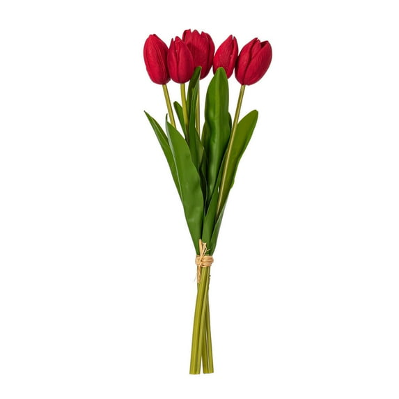 16"H Red Tulip Bundle of 5 2/Bag