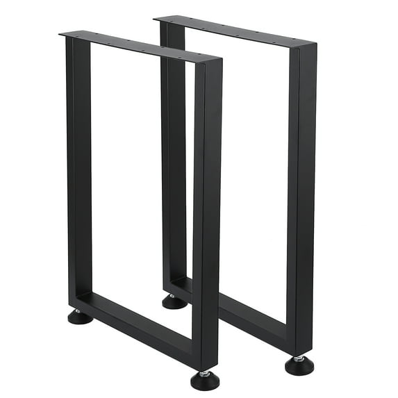 16" H x 18" W Metal Table Legs, Adjustable Furniture Legs, Table Legs Replacement Heavy Duty Square Tube Desk Legs Furniture Legs for Coffee Table, Dining Table