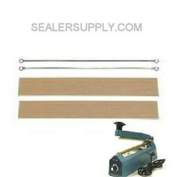 16" Hand Impulse Sealer Repair Kit 2 Element 2 Cloth Set Spare Parts
