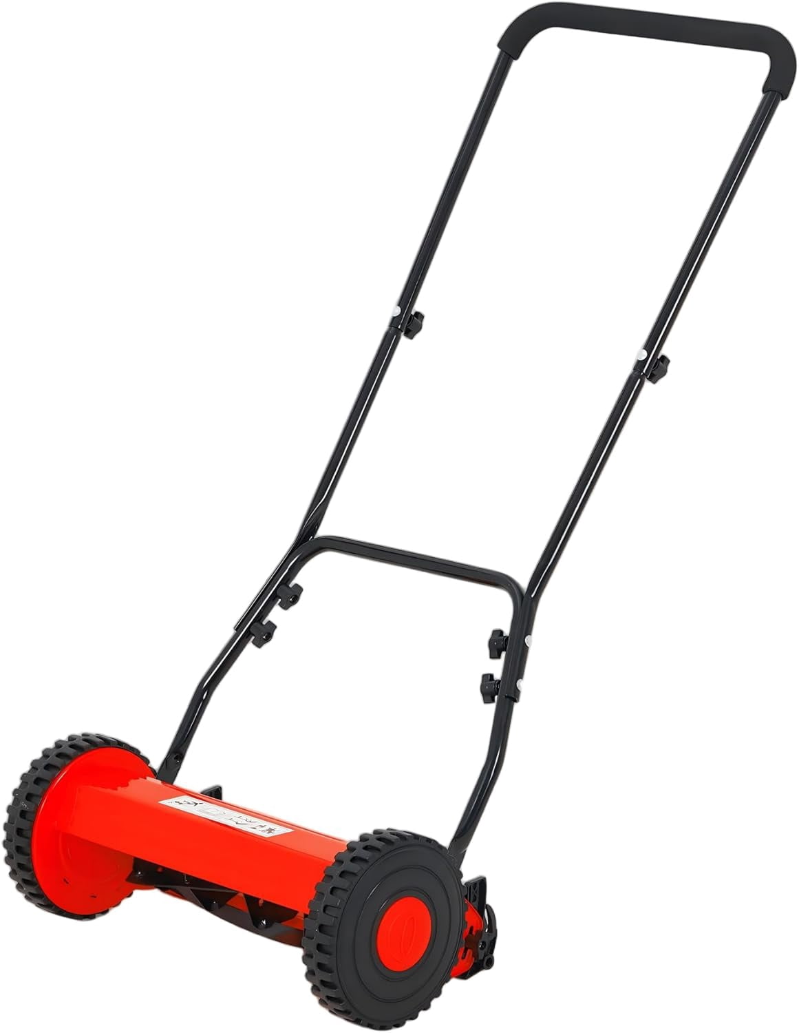 16" Hand Push Lawn Mower, 5-Blade Manual Lawnmower with Adjustable Cutting Height, Push Reel Lawn Mower for Small to Medium Yards, Manual Walk-Behind Lawn Mower for Quiet Eco-Friendly Mowing