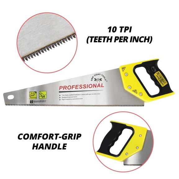 16" Hand Saw - Shark Teeth With Rubber Grip