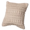 thumbnail image 1 of 16" Handwoven Cotton Throw Pillow Cover with Layered Random String Pattern, 1 of 2