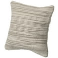 thumbnail image 1 of 16" Handwoven Wool & Cotton Throw Pillow Cover with Woven Knit Texture, Beige, 1 of 9