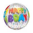 thumbnail image 1 of 16"  Happy Birthday Lines Bubble, 1 of 2