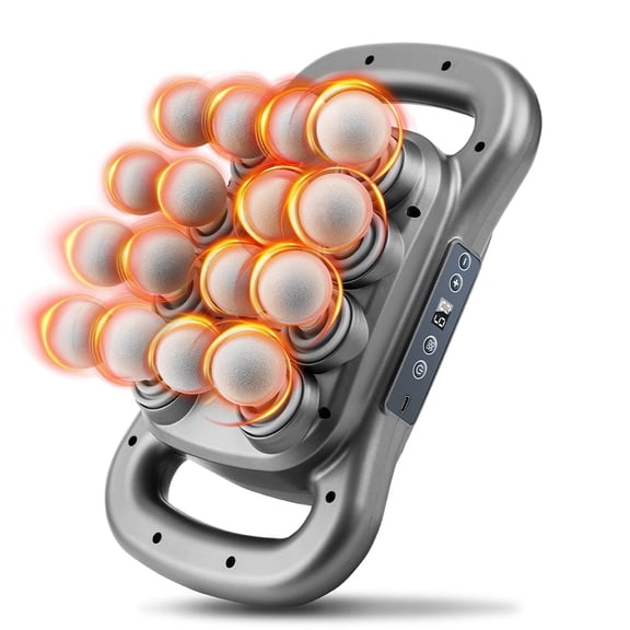 16 Head Massage Gun Deep, 2026 Upgrade 16-Drive Back Muscle Massager with 9 Modes & 9 Intensities, Quiet Powerful Waist Back Massager Set for Shoulders, Legs, Foot, Body Muscle