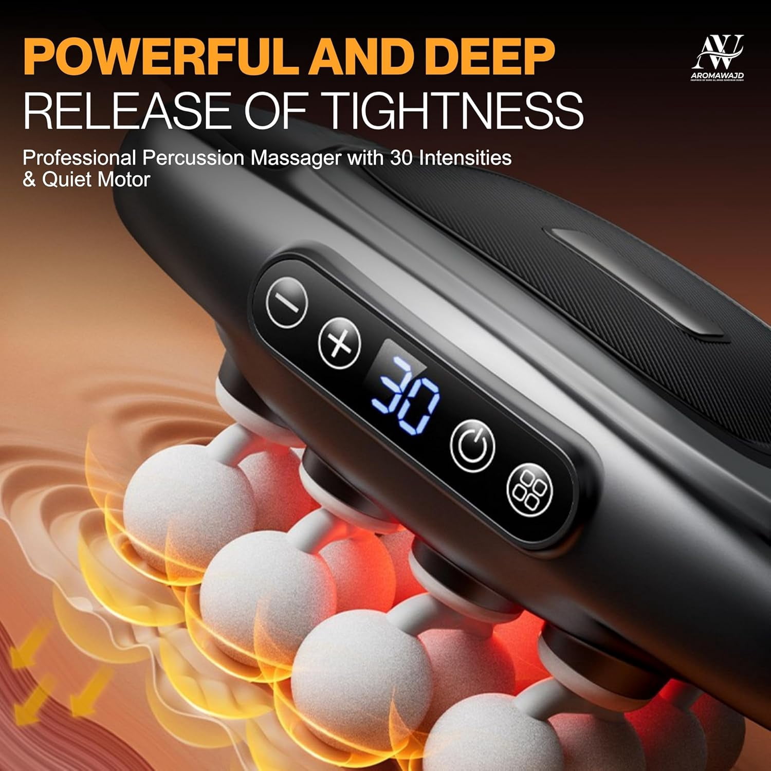 16 Head Massage Gun Deep Tissue - 2026 Upgraded 16-Drive Back Muscle Massager with 3 Modes & 30 Intensities