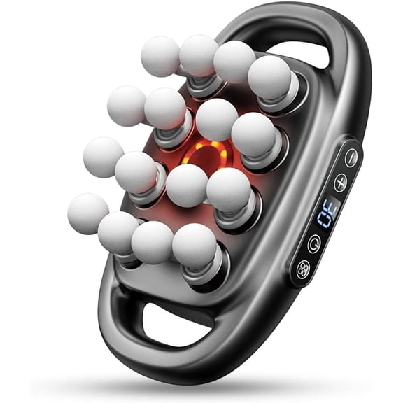 16-Head Massage Gun Deep Tissue Massage,ReliefWave Pro 3 Latest Upgraded Version, with 30 Intensity Levels & Smart Mode, for Legs, Back, Arms, Waist (Black)