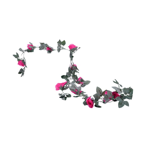 16 Heads Artificial Rose Vine Garland – 78.7" Romantic Hanging Flower Rattan for Wall, Wedding, Home, or Valentine's Day Decor