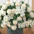 thumbnail image 1 of 16 Heads White Hydrangea Bouquet, Plastic Flower for Home Wedding Decor White, 1 of 5