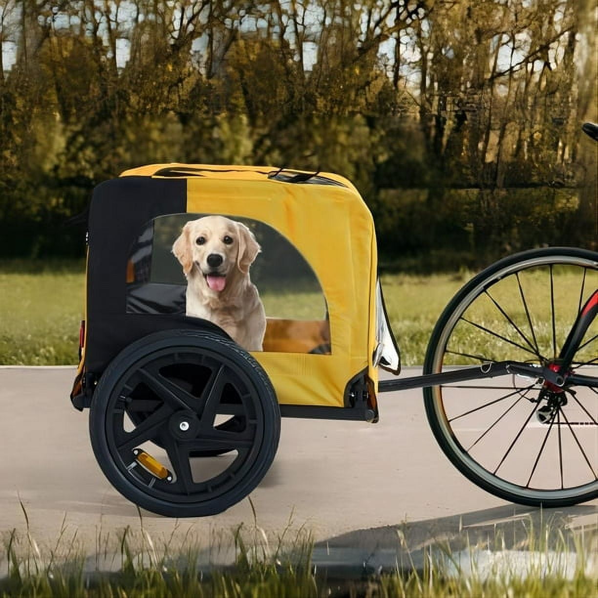 16" Heavy Duty Dog Bike Trailer,Outdoor Dog Bike Trailer,Foldable
