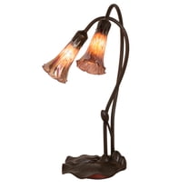 Meyda Tiffany 14099 2 Light 16" Tall Gooseneck Table Lamp - MultiColor