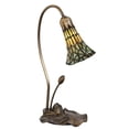 thumbnail image 1 of 16" High Stained Glass Pond Lily Accent Lamp, 1 of 2