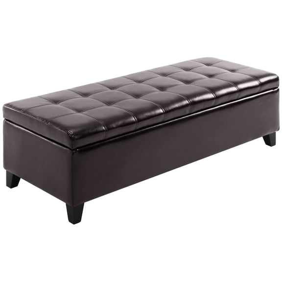 16" High Storage Bench - Soft Closing Lid Design - Bedroom End Placement - Hold Shoes and Miscellaneous Items