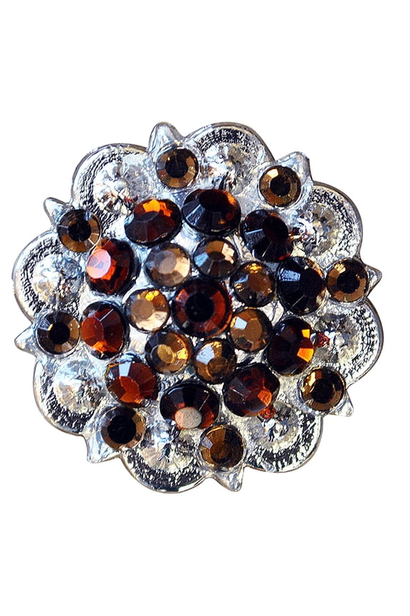 16 Hilason Western Berry Conchos Glass Rhinestones Bling 1.5" Cowgirl