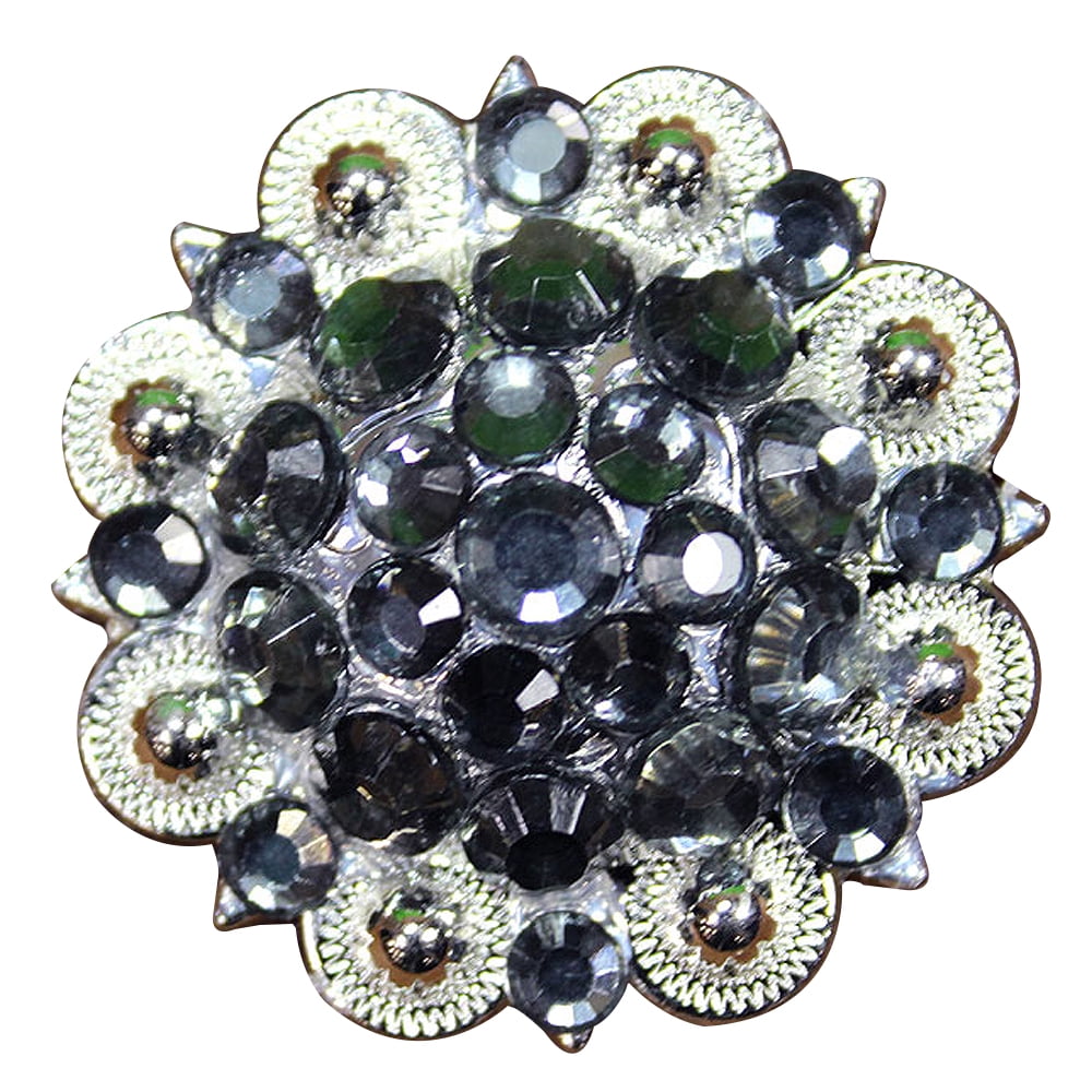 16 Hilason Western Berry Conchos Glass Rhinestones Bling 1.5" Cowgirl