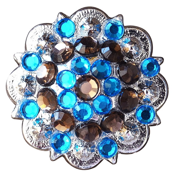 16 Hilason Western Berry Conchos Glass Rhinestones Bling 1.5" Cowgirl
