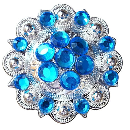 16 Hilason Western Berry Conchos Glass Rhinestones Bling 1.5" Cowgirl