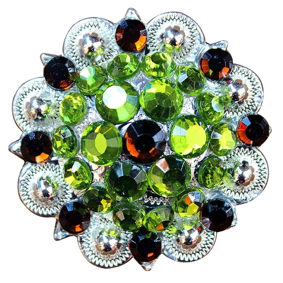 16 Hilason Western Berry Conchos Glass Rhinestones Bling 1.5" Cowgirl