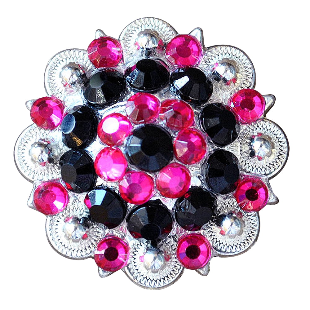 16 Hilason Western Berry Conchos Glass Rhinestones Bling 1.5" Cowgirl