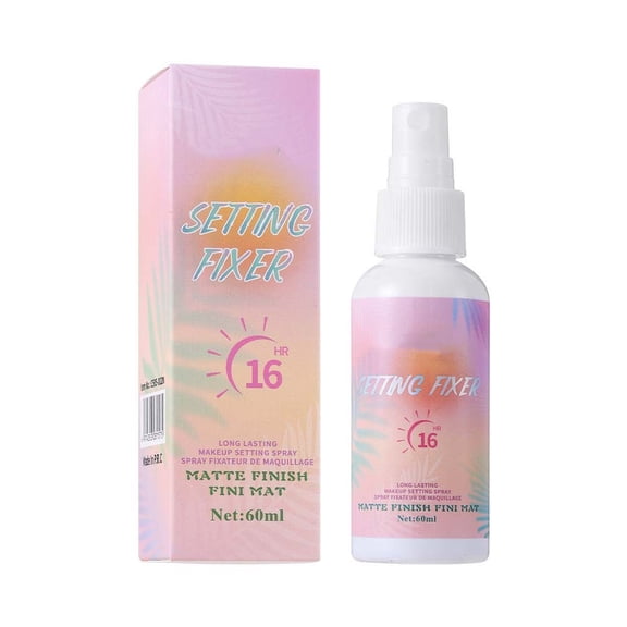 16 Hours Long Lasting Matte Setting Fixer Spray, Moisturizing Lightweight Makeup Spray for Oil-Free Smooth Complexion