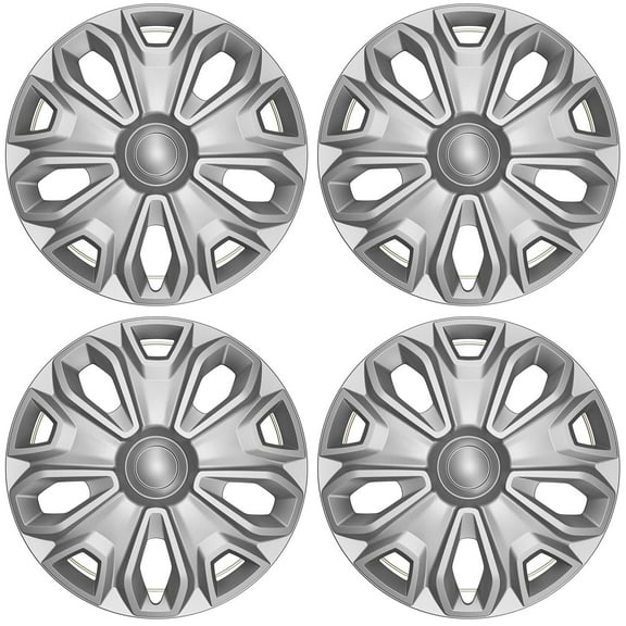 16" HubCaps Compatible With 2015-2023 FORD TRANSIT 150 250 350 VAN 16 inch Steel Wheel Covers Silver; Set Of 4 Packs