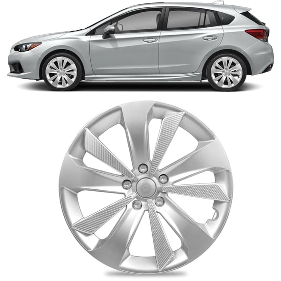 16" Hubcap Wheel Hub Cover for Subaru Impreza 2017 - 2023 Accessories, Lossless Installation Hub Cap, Silvery
