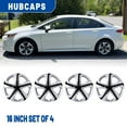 thumbnail image 1 of 16" Hubcaps for 2016-2024 Honda Civic Sedan,Silver Lacquer & Black Lacquer Wheel Rims Covers Compatible With Steel Wheels,Snap-On Installation,ABS+PC,4 Pack, 1 of 7