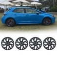 thumbnail image 1 of 16" Hubcaps for 2017-2019 Toyota Corolla,Wheel Rim Cover With Decoration Nuts,Compatible With Steel Wheels,Snap on Hub Caps Replacement,ABS+PC Material,4 Pack,Black Matte, 1 of 8