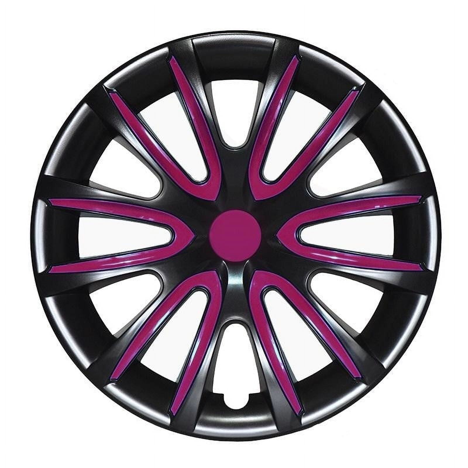16" Hubcaps For Mazda 3 Wheel Cover Glossy Black with Violet Insert 4x