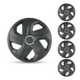 thumbnail image 1 of 16" Hubcaps Snap Universal Wheel Rim Cover On Car Truck SUV PP Material for Car Accessories Wheel Covers Snap Clip Tire Rim Replacement, Set of 4 (16 Inch,Matte Black), 1 of 6