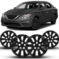 16" Hubcaps Wheel Covers for 2013-2019 Nissan Sentra & 2011-2017 Nissan Leaf Wheel Rim Covers 16 inch Hub caps Set of 4 (SilverLacquer)