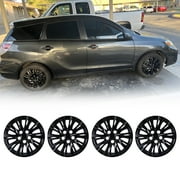 16" Hubcaps,Wheel Rim Cover for 2012-2014 Toyota Camry,2012-2014 Toyota Camry Hybrid,Snap on Hub Caps Replacement,PP Material,4 Pack,Black Lacquer