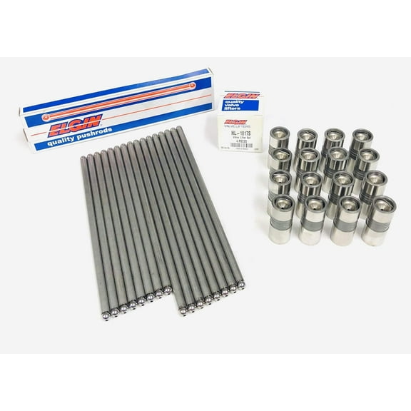 16 Hydraulic Flat Tappet Lifters & 5/16" Intake & exhaust Push rods compatible with Chevy BB 396 402 454.