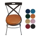 thumbnail image 1 of 16 IN Round 3 IN Thick Plush Velvet Chair Pad Seat Cushion with handle for Bar Stool/Kitchen/Dining Room Chair/Stadium Seat/Portable (Honey Gold, 1), 1 of 6