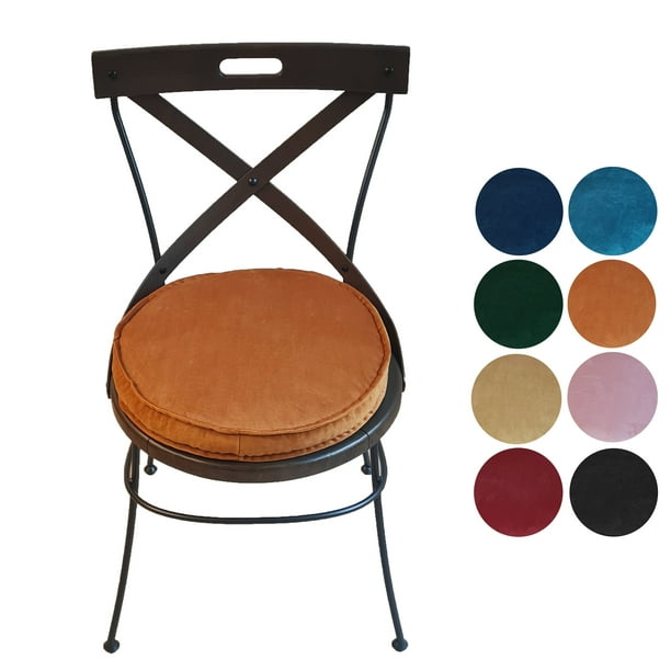 Round velvet seat pads sale