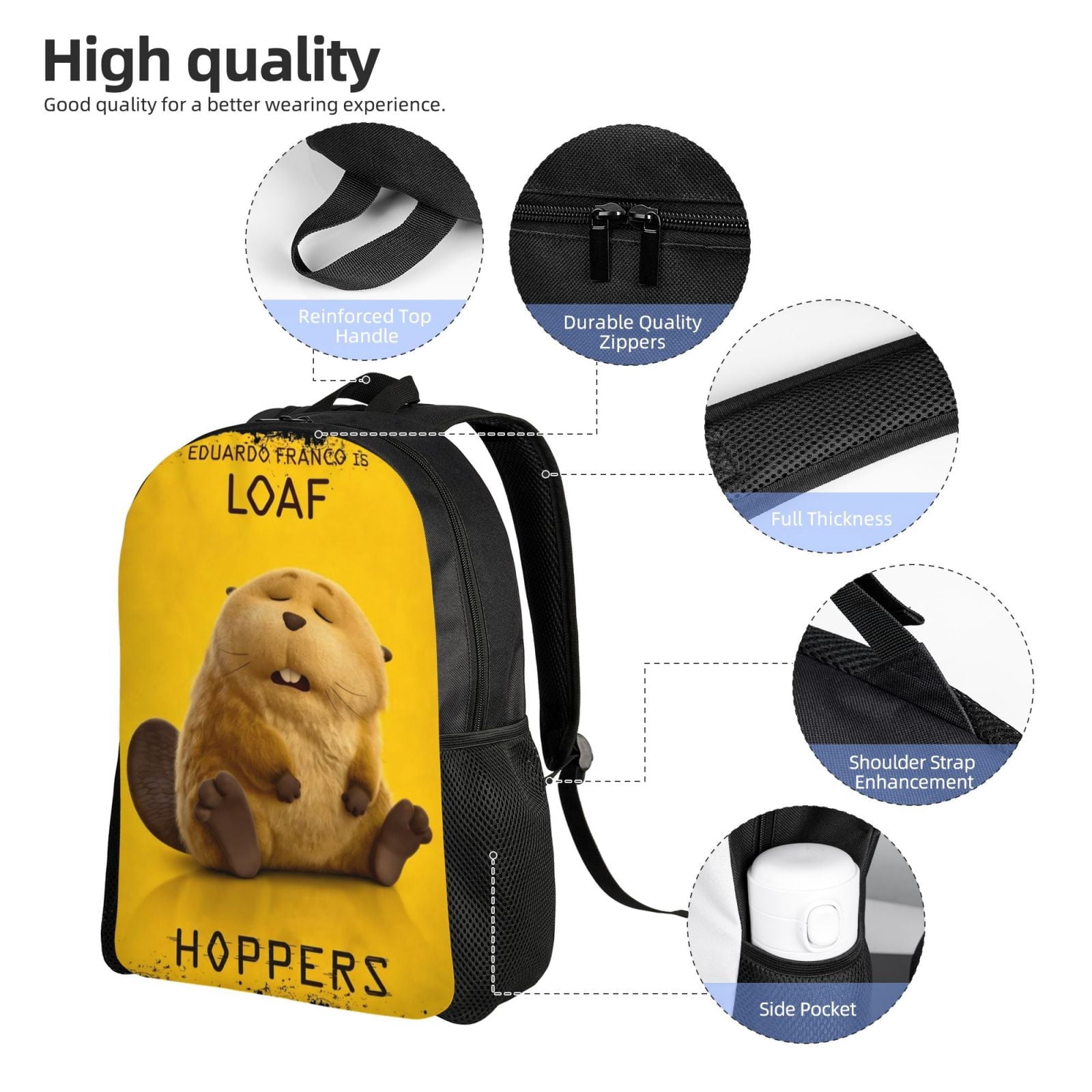 16 INCH Movie Backpack, Cute Animal Adventure Pattern School Backpack ...