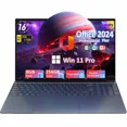 thumbnail image 1 of 16" IPS FHD Windows 11 Pro Laptop Office 2024 Business Laptop Computer 8GB RAM 256GB SSD Intel Alder Lake N95 4 Core, FingerPrint, Backlit Keyboard, Ultra Thin Ultra Thin and Light, 1 of 7