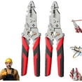 thumbnail image 1 of 16-In-1 Foldable Stainless Steel Wire Stripper, 16 in 1 Multifunctional Wire Stripper Twister, Compact & Non-Slip, Time-Saving Convenience for Electricians (2PCS), 1 of 8